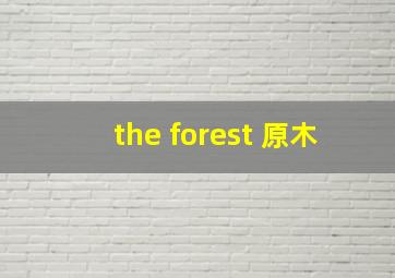 the forest 原木